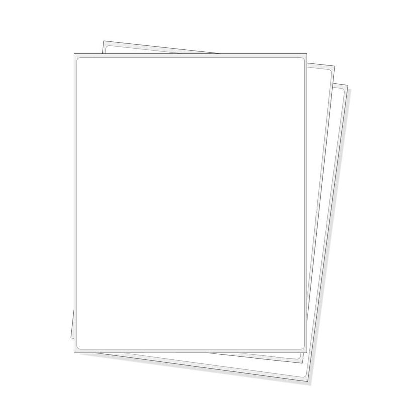 FungLam Full Sheet Address Shipping Labels - 8-1/2" x 11" - 100 Labels - Image 1